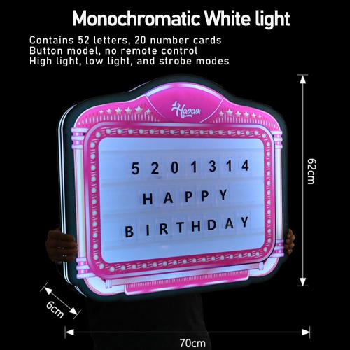 Handheld LED Letter Bottle Presenter, Color Letter Billboard, Club Signs for Bottle Service, Luminous LED Presenter, Perfect for Club, Night Club, Party, Bar,White light,L