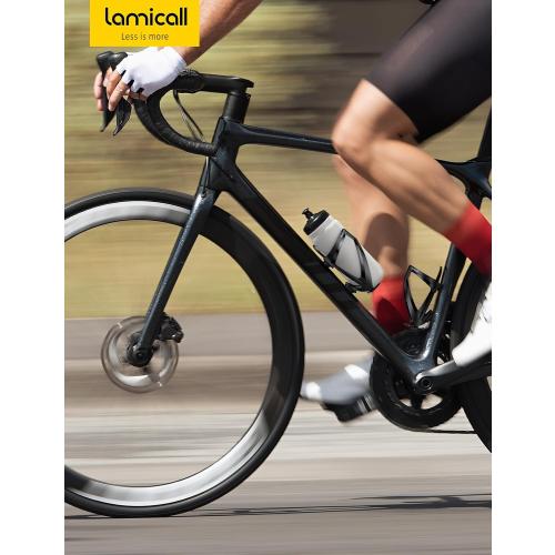 Lamicall Bike Water Bottle Holder - 1.2 Oz Ultralight & Sturdy Bike Cup Holder, Bicycle Drink Cage, Cycling Bike Water Bottle Cage with Screw Tool, for 2.75-3.94 Diameter Bottles