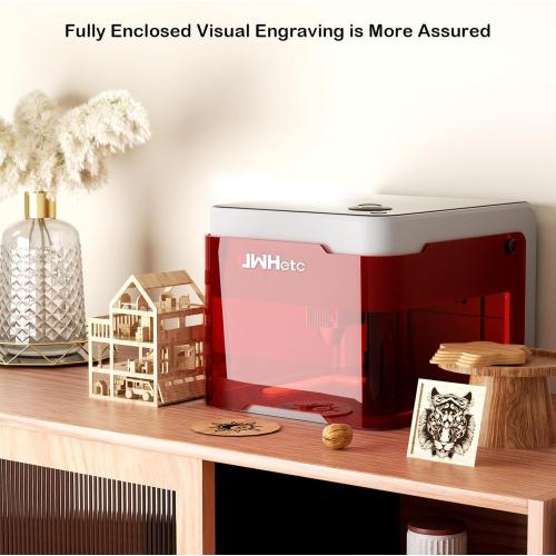 JWHetc Xpro10W Laser Engraver Machine, Portable 10000mW Laser Engraver and Cutter Machine for Wood Leather Metal Silicone Paper Glass Cloth,Class 1 (10W)