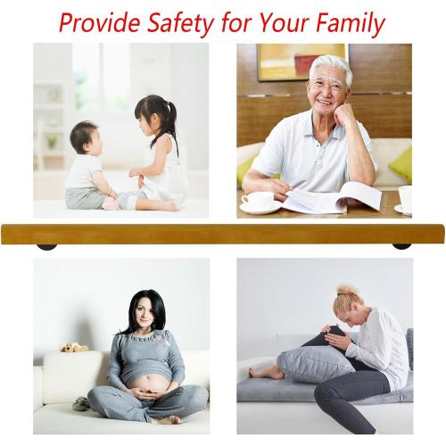 10FT Wooden Stair Railing Indoor, Wall Railings for Stairs, Hand Rails for Indoor Stairs, Non-Slip Stair Handrail for Home Garden Corridor Lofts Kindergarten Guardrail(4 Sections, 4 x 2.5FT)