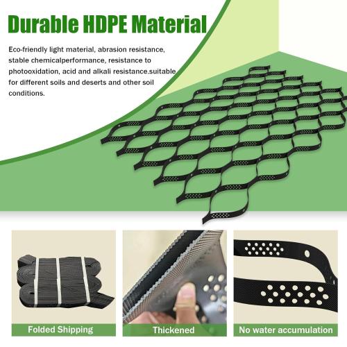2 Thick Gravel Ground Grid 9ft x 17ft - Geo Grid Driveway Stabilization Grids, Gravel Retainer Grid 1800 LBS Per Sq ft, Geocell Paver System for Walkway Driving RV Parking Slopes and Garden