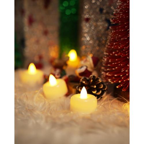 Amagic 12/24/50/100/150Pack Flameless LED Tea Lights Candles Battery Operated, Electric Fake Tealight Candles for Votive, Halloween, Christmas, Home Decor, Wedding, Table Decor (12Pack)