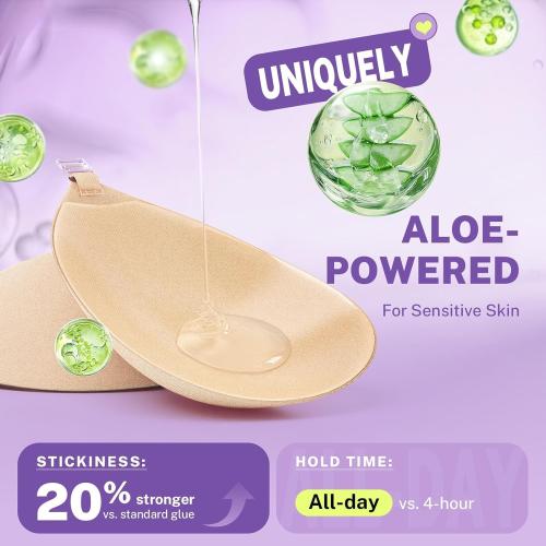 Invisible Strapless Sticky Bra Push up for Women, Ultra Adhesive Bra for Backless Dress, Cleavage Bra Lift Novelty Bras