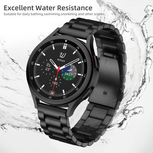 Lerobo Stainless Steel Band Compatible with Samsung Galaxy Watch 8 7 6 5 4 FE 40mm 44mm 45mm/Galaxy Watch 8 Classic 6 4 Classic 43mm 47mm 42mm 46mm, 20mm Metal Replacement Band for Men Women