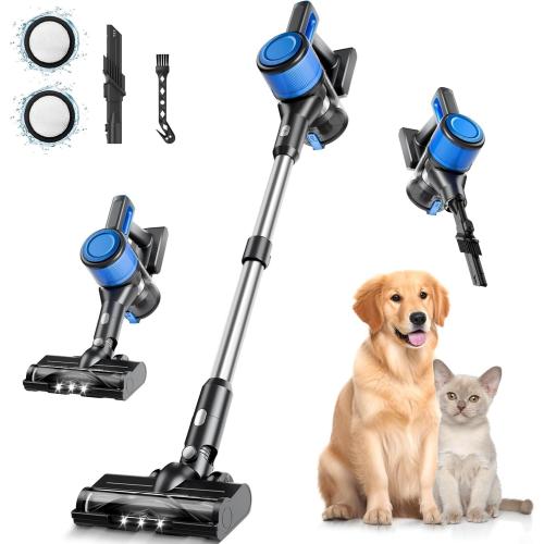 BSNAW Cordless Vacuum Cleaner for Home, 8-in-1 Lightweight Stick Vacuum with 45Mins Runtime, Powerful Suction, Anti-Tangle, Rechargeable Cordless Vacuum for Hardwood Floor Carpet Pet Hair, N502