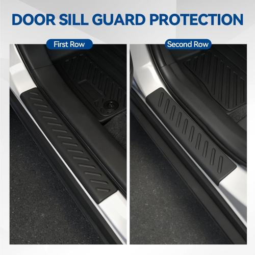 Custom Fit Floor Mats for Nissan Pathfinder 7 Seats/Captain Seat 2022-2026, All Weather TPE Floor Liners & Trunk Mat & Backrest Protectors & Door Sill Guard, Full Set Interior Accessories