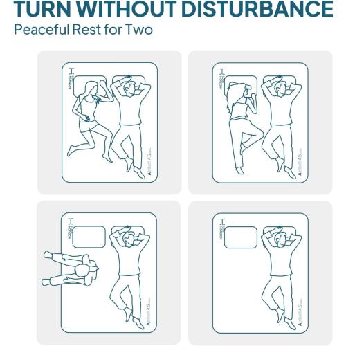 Size Full LOSTHORIZON Air & Foam Camping Mattress, Self-Inflating Sleeping Pad, 3 Thick, with Pump Sack, Full