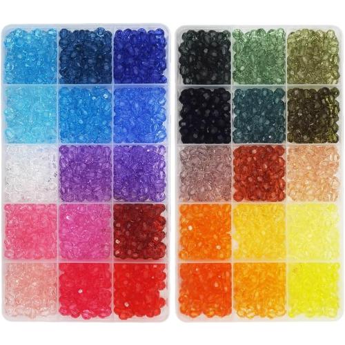 INSPIRELLE 6mm Faceted Round Beads 1800pcs Acrylic Spacers Beads 30 Colors | for Jewelry Making and Crafting