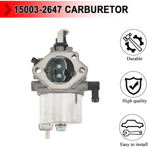 15003-2647 Carburetor Carb Compatible with Kawasaki FE290D FE290R HF100A 4 Stroke Engine John D 1200A Carry All 1 Carb