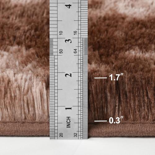 Large Shag Area Rugs Tie-Dyed Plush Fuzzy Rugs for Living Room, Ultra Soft Fluffy Furry Rug for Bedroom, Indoor Carpet Nursery Rugs for Kids Room Home Decor, Coffee