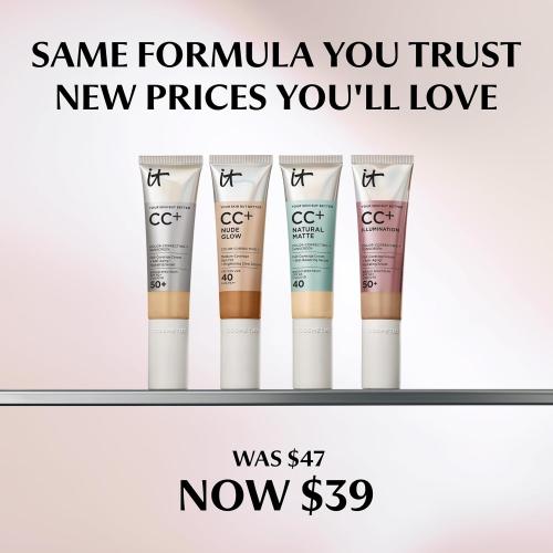 IT Cosmetics CC  Cream - Natural Full Coverage Foundation With SPF 50 , Color Corrector & Anti-Aging Hydrating Serum, Hyaluronic Acid   Peptides, Lightweight Up To 24H Wear, All Skin Types