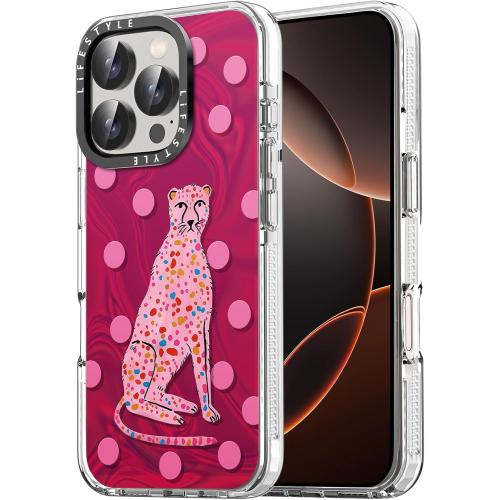 for iPhone 16 Pro Max Case with Exclusive Pink Cheetah Design, Anti-Scratch Soft TPU Slim Fit Shockproof Protective Case for iPhone 16 Pro Max Women Girls, Raised Camera Protection