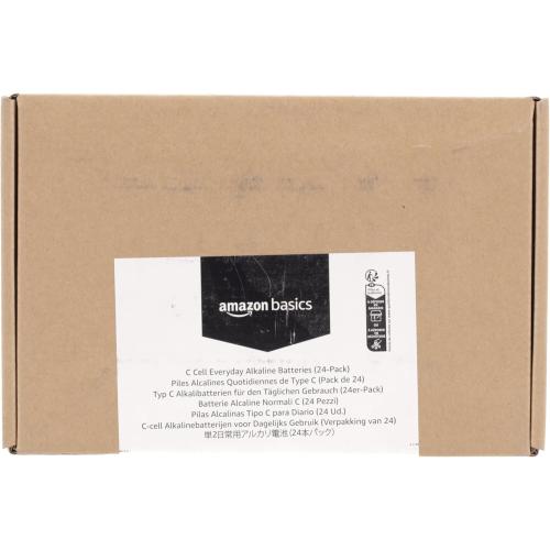 Amazon Basics 24-Pack C Cell Alkaline All-Purpose Batteries, 1.5 Volt, 5-Year Shelf Life