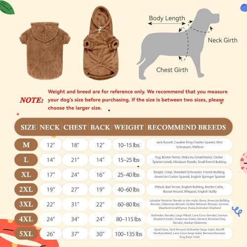 Dog Sweater,Dog Hoodies,Warm Fuzzy Fleece Sweatshirt with Hood & Pocket,Leash Hole,Cozy Cold Weather Pet Clothes Pet Sweater for Small,Medium,and Large Dogs(Coffee,XL)