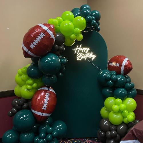 Rugby-Balloons Football-Balloon 4Pcs 26 inch Football Foil Balloons Sports Party Decor Game Day Birthday School Win Tailgate and Team Celebration Supply