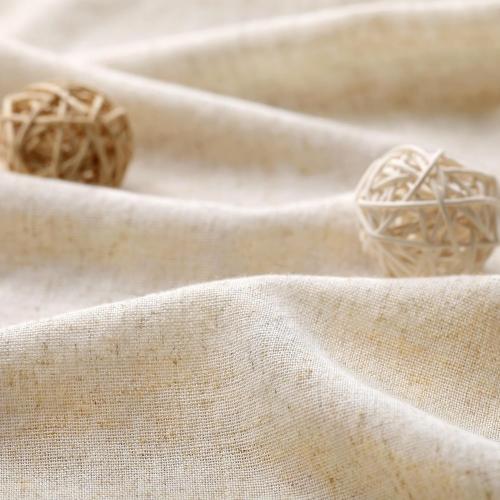 Awellife Extra Long Shower Curtain 84 Inch Length Beige Linen Blend Fabric Shower Curtain for Bathroom, Extra Long 72 W x 84 L