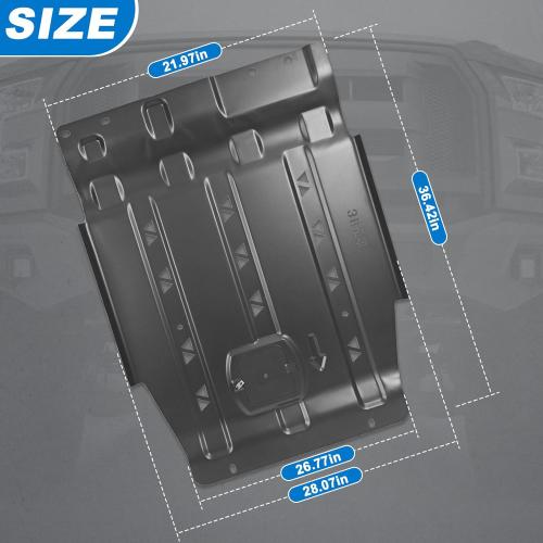 Manganese Full Skid Plate Compatible with 2015-2022 Ford F150 Transmission Skid Plate Splash Panel Shield（Not fit PowerBoost） (Transmission Skid Plate)