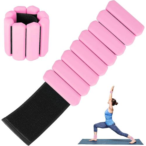 Wrist Weights Set of 2, Wearable Arm & Leg Weights for Women & Men, Adjustable Wrist Ankle Weights for Walking, Yoga, Swimming, Gym, 2lb