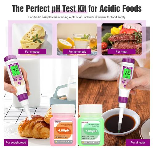 pH Meter for Food Fermentation, Spear pH Probe for Canning Salsa