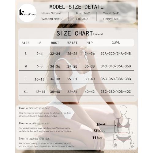 Size S ..High Waisted Bikini for Women Tummy Control Bottoms Push Up Crop Top Swimsuit 2 Piece High Cut Teens Girls Bathing Suits