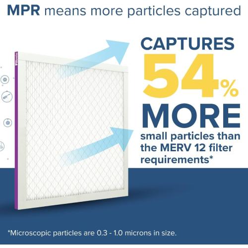 Filtrete 16x25x1 Air Filter MERV 12, MPR 1500 Certified Asthma & Allergy Friendly 2-Pack, AC Furnace HVAC Filters for Home, 3-Month Pleated Electrostatic (Actual Size 15.69 x 24.69 x 0.78 in)