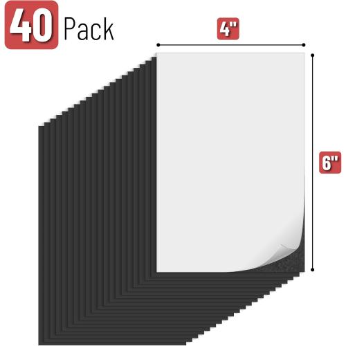 Mr. Pen- Adhesive Magnetic Sheets, 4 x 6, 40 Pack, Magnetic Sheets with Adhesive Backing, Magnetic Sheets, Flexible Magnetic Sheet, Picture Magnets, Cuttable Magnetic Sheets