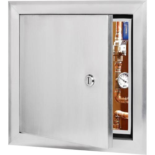 Premier 14x14 Universal Aluminum Access Panel Door with Screwdriver Latch, Insulated for Exterior Application Use, Wall or Ceiling Mounted for Drywall, Plumbing, Electrical, 2400 Series