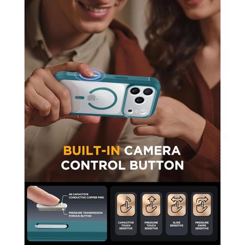 Miracase for iPhone 17 Pro Max Case 6.9 Full-Body Phone Case with Built-in Glass Screen Protector& Full Camera Protector,[Magnetic with MagSafe] Drop Proof 17 ProMax Cover, Green