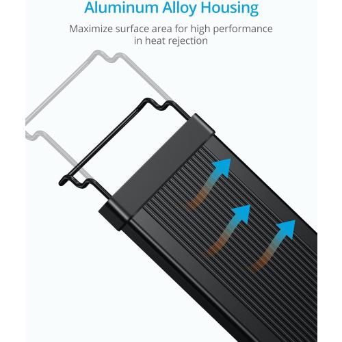 NICREW ClassicLED Gen 2 Aquarium Light, 40 Watts, Dimmable LED Fish Tank Light with 2-Channel Control, White and Blue LEDs, Size 48 to 60 Inch