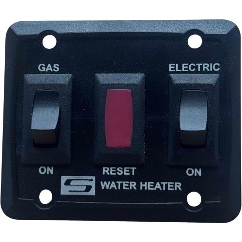 Suburban 233111 Water Heater On/Off Wall Switch – Gas & Eletric Models - Black RV Interior Control Switch for Suburban DEL Tank Water Heaters – Replacement Wall Mount Toggle Switch