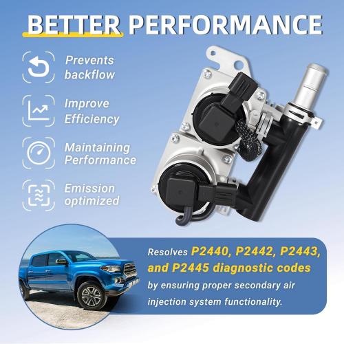 25710-31022 Secondary Air Injection Check Valve, Fit for Toyota Tacoma | 4.0L V6 1GR-FE 2012 2013 2014 2015 - Replace 2571031021 17613-0P010 2571031020