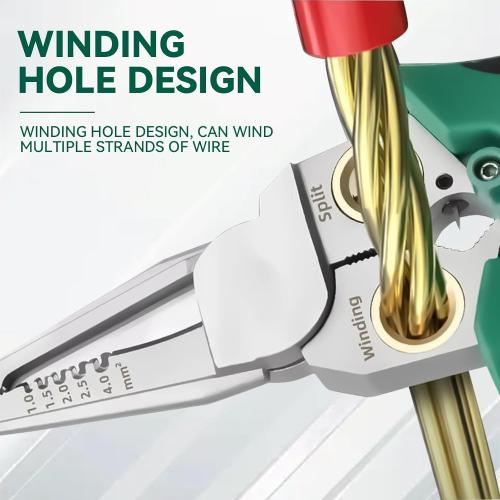 8 In 1 Wire Stripper With Voltage Tester, Multi-Function Electric Wire Stripping Tool For Cutting And Pulling Pliers, Electrician Repair Tool, Wire Strippers Electrical (Green)