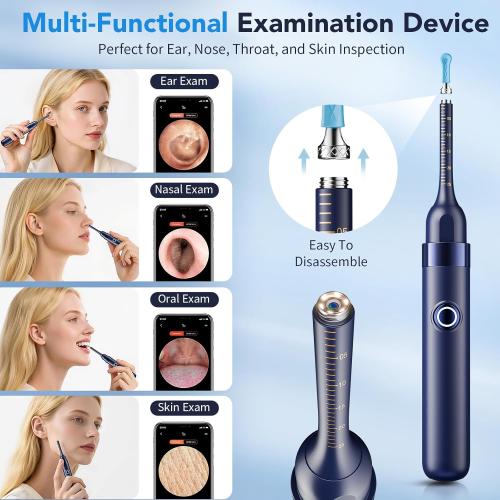 Ear Wax Removal, Ear Cleaner with Camera 1296P HD,Visual Ear Cleaner with 6 LED Lights and Flexible Tip,FSA HSA Eligible Items,Safe Ear Wax Removal Kit with Camera,Ear Cleaning Tool for Family Gifts
