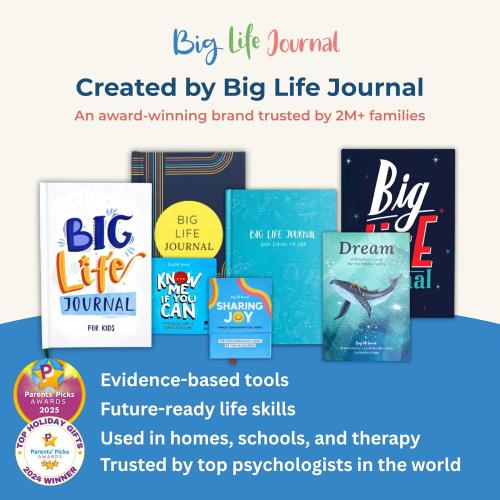 Big Life Journal - Daily Journal for Kids - A Growth Mindset Workbook for Children – Interactive Journal and Goal Planner for Kids – Daily Guided Journal for Children, Blue