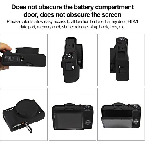 Easy Hood Camera Case Cover for Canon Powershot G7X Mark III Camera(Black)