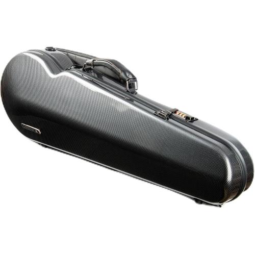 4/4 Full Size High-Strength Carbon Fiber Triangle Violin Case With Combination Lock, Extra Bag, and Music Bag - Black Hard Case (VB-Trianglee-BlackDot Spot)