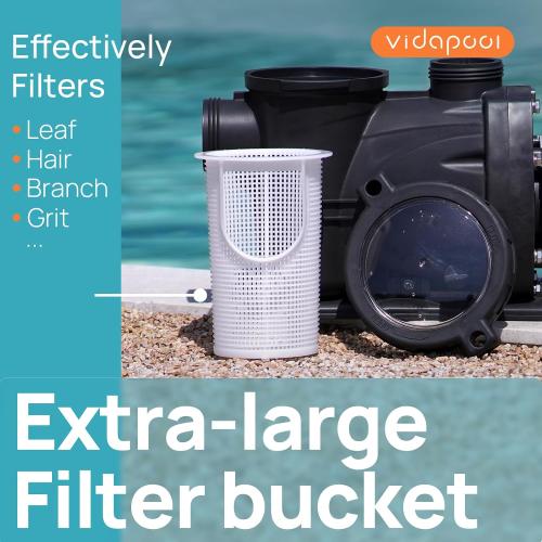 In/Above Ground Pool Pump, Self Primming High Flow (Dual Speed, 2HP, 5200 GPH, 115V)