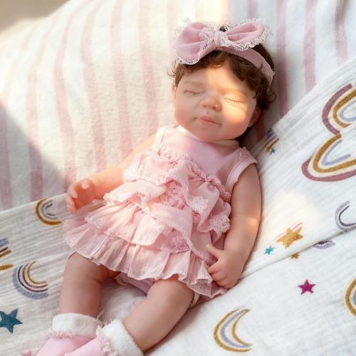 13 Inch Pascale Baby Girl Full Body Soft Silicone Reborn Baby Doll, Not Vinyl Dolls, Life Like Reborn Dolls with Hand Rooted Hair