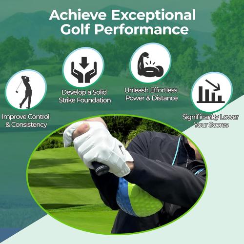 Golf Training Aid Ball for Impact Precision & Consistent Swings - Master Body Connection to Fix Slicing, Scooping & Chicken Wing | Simple and Effective Golf Training Tool