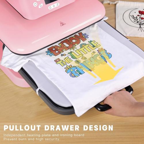 HTVRONT Auto Heat Press Machine for T Shirts - 15x15 Intelligent Press Machine with Auto Release - Auto-Off & Heats Up Fast, Smart Heat Press for HTV, Sublimation, Heat Transfer Projects