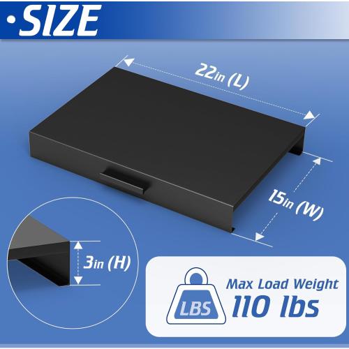 Stove Top Cover with Handles, Heavy Duty Metal Noodle Board Cooktop Cover for Gas/Electric Stove Top, (L 22 x W 15 x H 3) Large Gas Stove Protective Cover for Kitchen Space Expansion