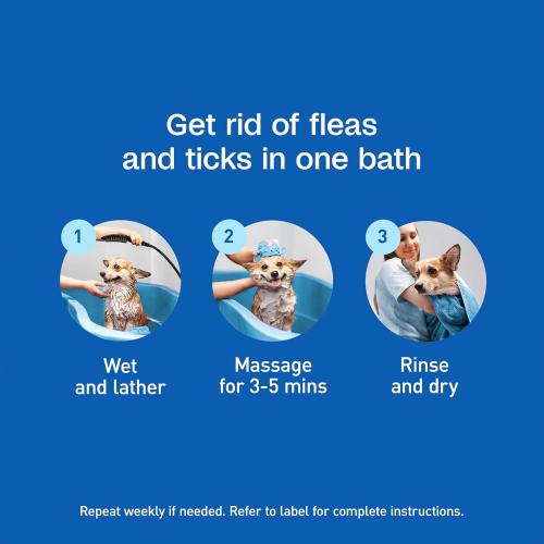 ADAMS Plus Flea & Tick Shampoo with Precor IGR for Cats, Kittens, Dogs & Puppies Over 12 Weeks of Age, Sensitive Skin Flea Treatment, Kills Adult Fleas, Flea Eggs, Ticks, and Lice, 24 Ounces
