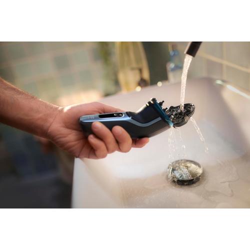 Philips Norelco Shaver 3600 Series, Wet and Dry Electric Shaver, P-Cap, Travel Pouch, Storm Blue, Model S3243/91