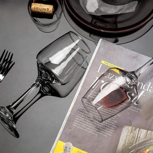 C CREST Wine Glasses Set of 8, 12oz, Lead-free, Clear, Durable Glassware