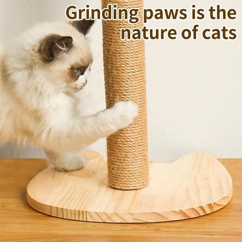 Fhiny 4PCS Cat Scratching Post Replacement 15 Natural Sisal Spare Extension Scratch Post for Cats Tree DIY Craft Refill Pole Parts Hemp Rope Scratcher Climbing Perch for Indoor Kitten White