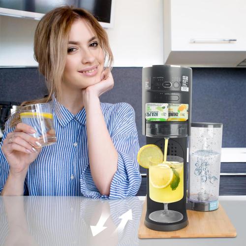 Compatible with Ninja Thirsti Drink System Bamboo Slider - Appliance Slider for Soda Maker, Kitchen Countertop Storage Mover Sliding Tray for Ninja Soda Machine