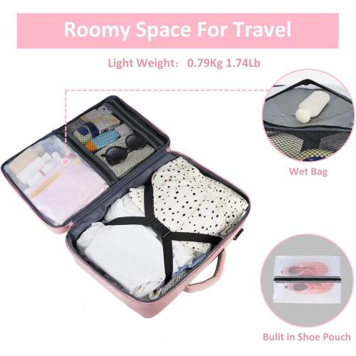 Taygeer Travel Backpack for Women, Carry On Backpack with USB Charging Port & Shoe Pouch, TSA 15.6inch Laptop Mochila Flight Approved, Nurse Bag Casual Daypack for Weekender Business Hiking, Pink