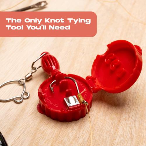 HOOK-EZE Fly Fishing Accessories - Fishing Knot Tying Tool for Tying Fishing Line to Hooks - Fishing Gear and Equipment, Gadget to Tie Knots Quick and Easy - Fishing Gifts for Men
