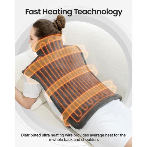 RENPHO Electric Heating Pad - 6 Heat Levels for Neck, Shoulder, and Back, Weighted Pad for Snug Fit - Machine Washable, ETL Safety Certified for Cold Nights and Winter, FSA Eligible