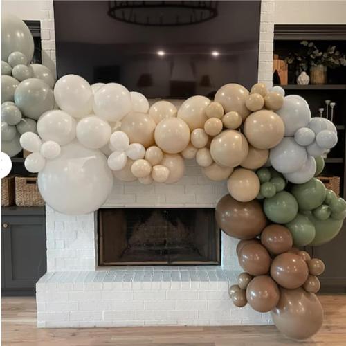 Sage Green Blue Brown Balloons, 60PCS Dinosaur Safari Wild Party Balloon